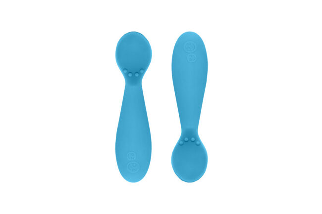 set di due cucchiaini in silicone azzurri - Ezpz