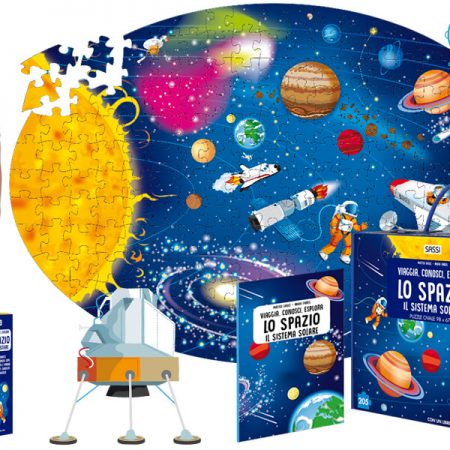 Lo spazio e il Sistema Solare libro e puzzle - Sassi