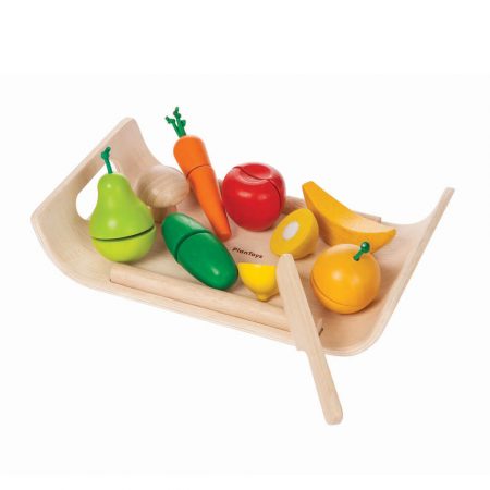 Set di frutta e verdure da tagliare con vassoio - PlanToys