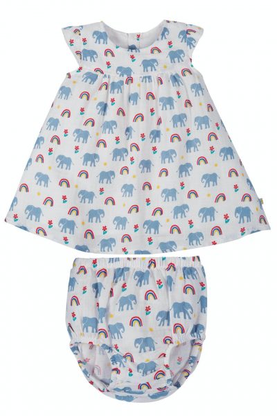 Completino in mussola elefanti 3/6 mesi - outlet Frugi