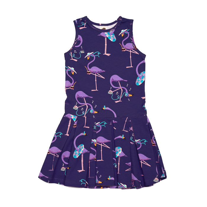 Vestito purple flamingo 98/104 cm. - Mullido