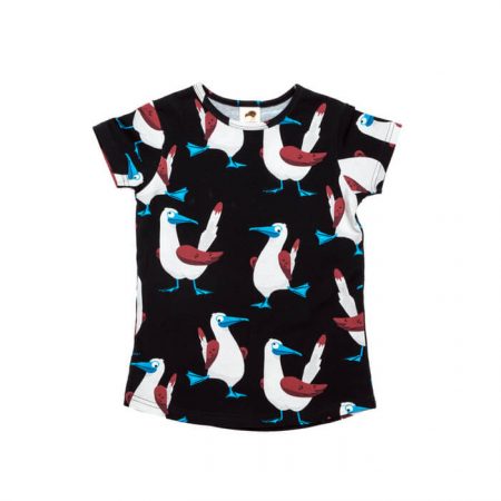 T-shirt black footed booby 122/128 cm. - Mullido