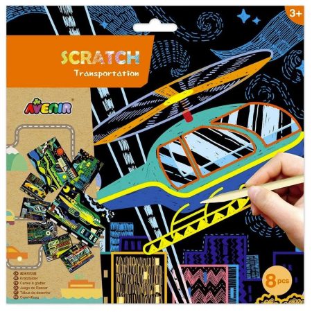 Kit creativo scratch mezzi di trasporto - Avenir