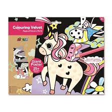 Colouring velvet con stickers unicorno - Avenir