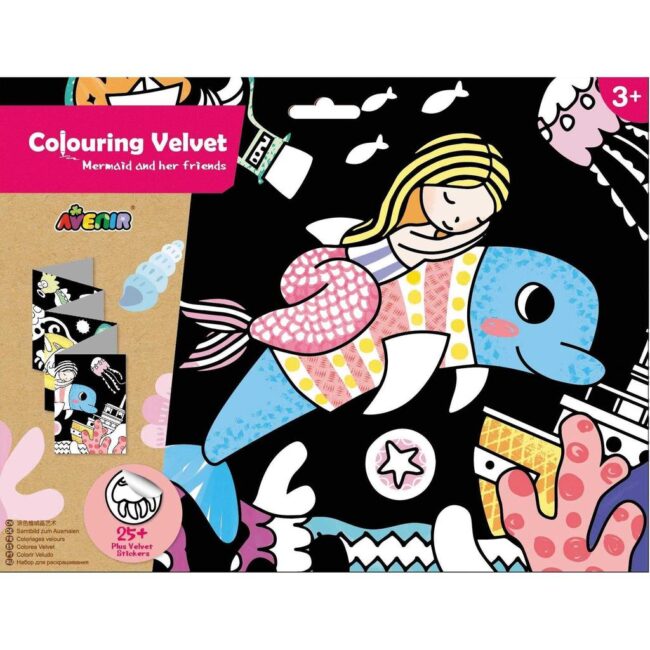 Colouring velvet con stickers mare - Avenir