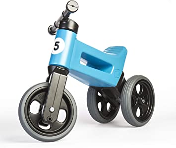 Triciclo evolutivo/bicicletta senza pedali azzurro - Funny Wheels