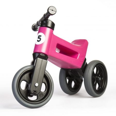 Triciclo evolutivo/bicicletta senza pedali fucsia - Funny Wheels