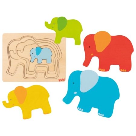 Puzzle livelli elefante - Goki