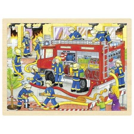 Puzzle in legno pompieri - Goki