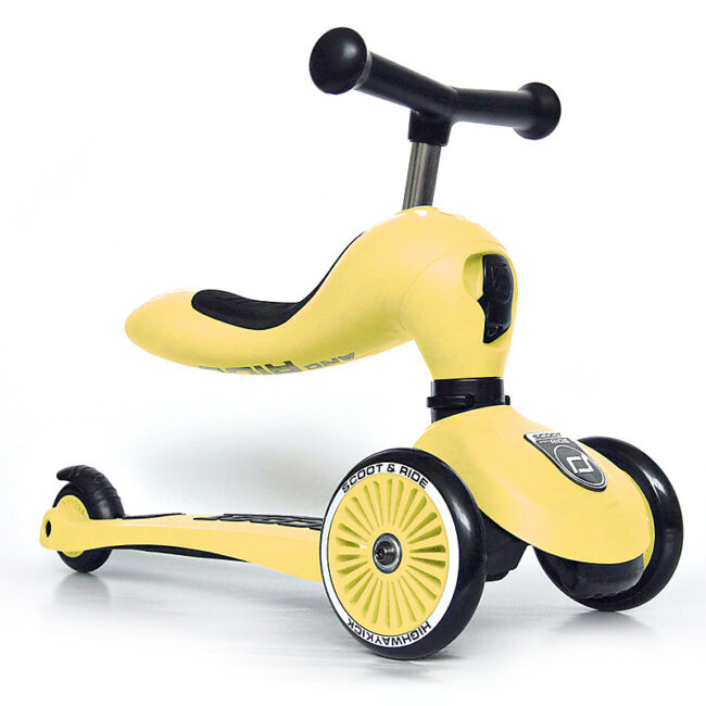 Monopattino e Triciclo 2in1 giallo - Scoot and ride