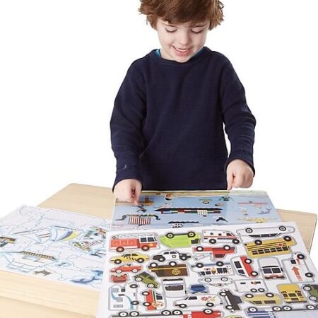 Album con Adesivi Riutilizzabili - Veicoli - 165 Adesivi - Melissa and Doug