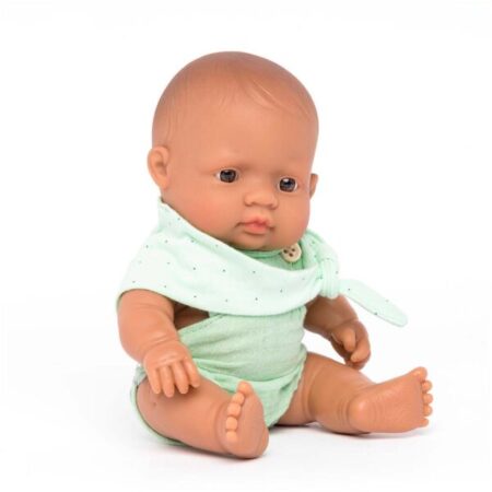 Bambola corpo rigido 21 cm latino maschio con vestiti - Miniland