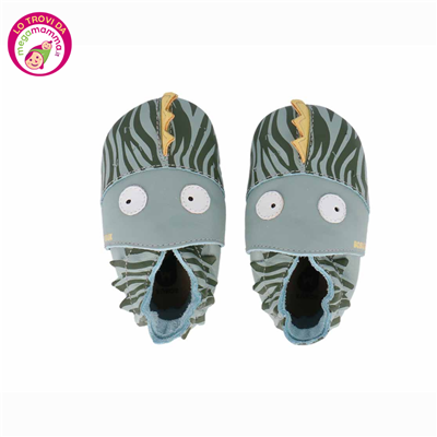 Soft Sole Gruff Stone Zebra - Bobux