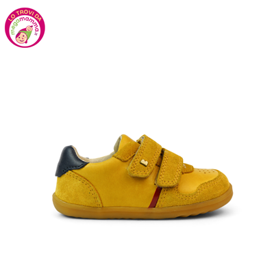 Step Up Riley Chartreuse/Navy - Bobux