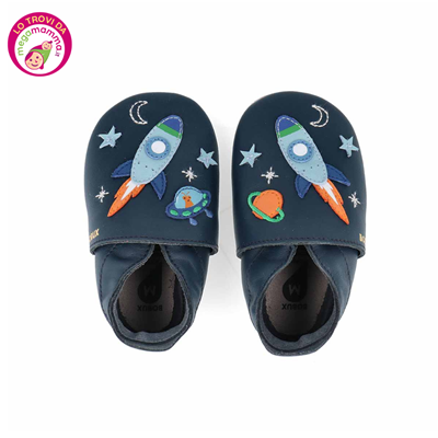 Soft Sole Cosmic Rocket Navy - Bobux
