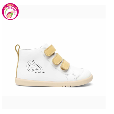 I Walk Hi Court White/Sand - Bobux