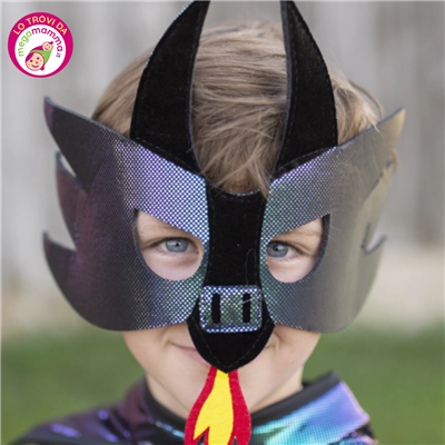 Mantello reversibile con Maschera Drago/Cavaliere 5/6 anni - Great pretenders