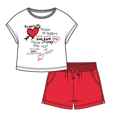 Set 2Pz Shorts e Maglietta Hearts Ultimate City Chic - NathKids