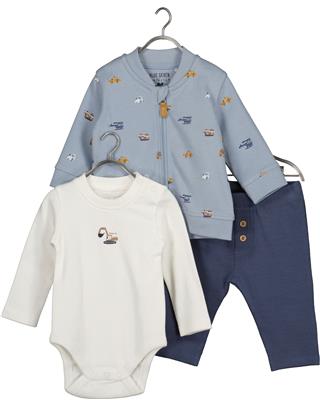 Set 3pz Body, Maglia con Cerniera e Pantalone Vehicles - Blue Seven