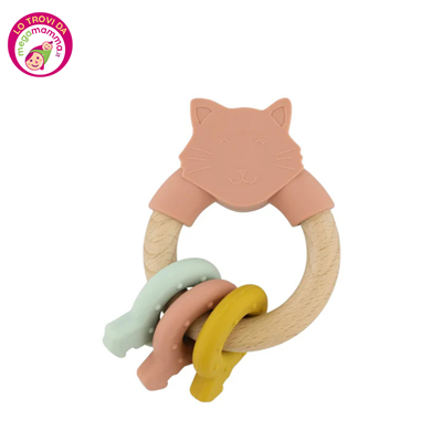 Gioco da dentizione legno e silicone Mrs Cat - Trixie