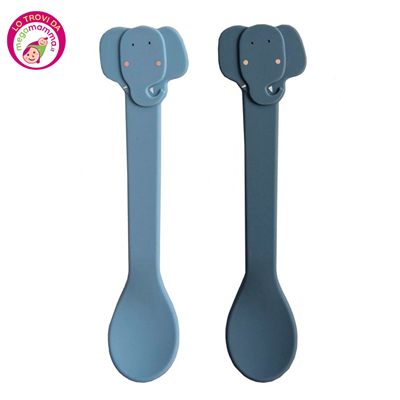 Coppia di cucchiai in silicone Elefante - Trixie